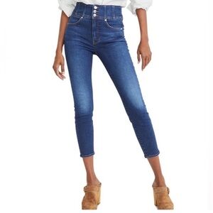 Veronica Beard Women's Katherine Corset Extra High Rise Skinny Jeans Blue Size 2